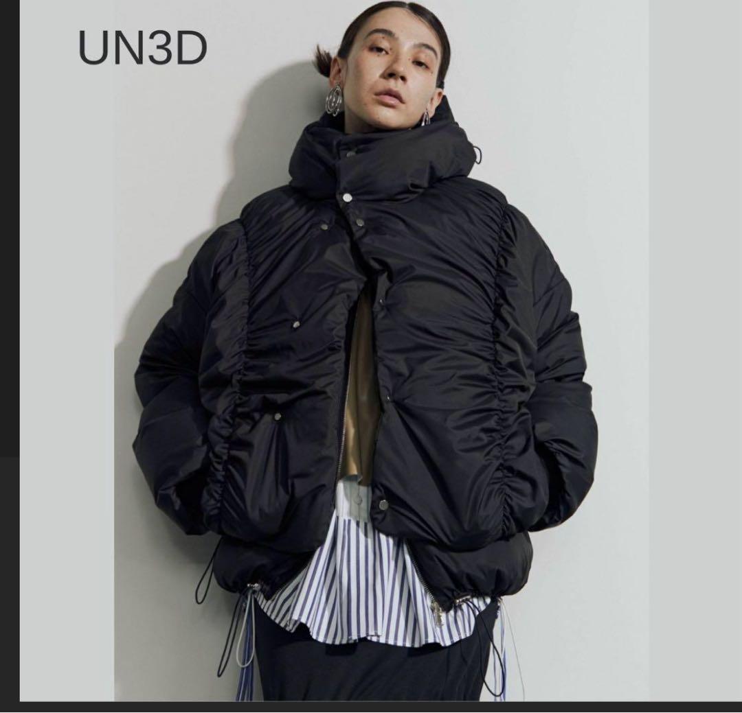 un3d ギャザー入りダウンジャケット