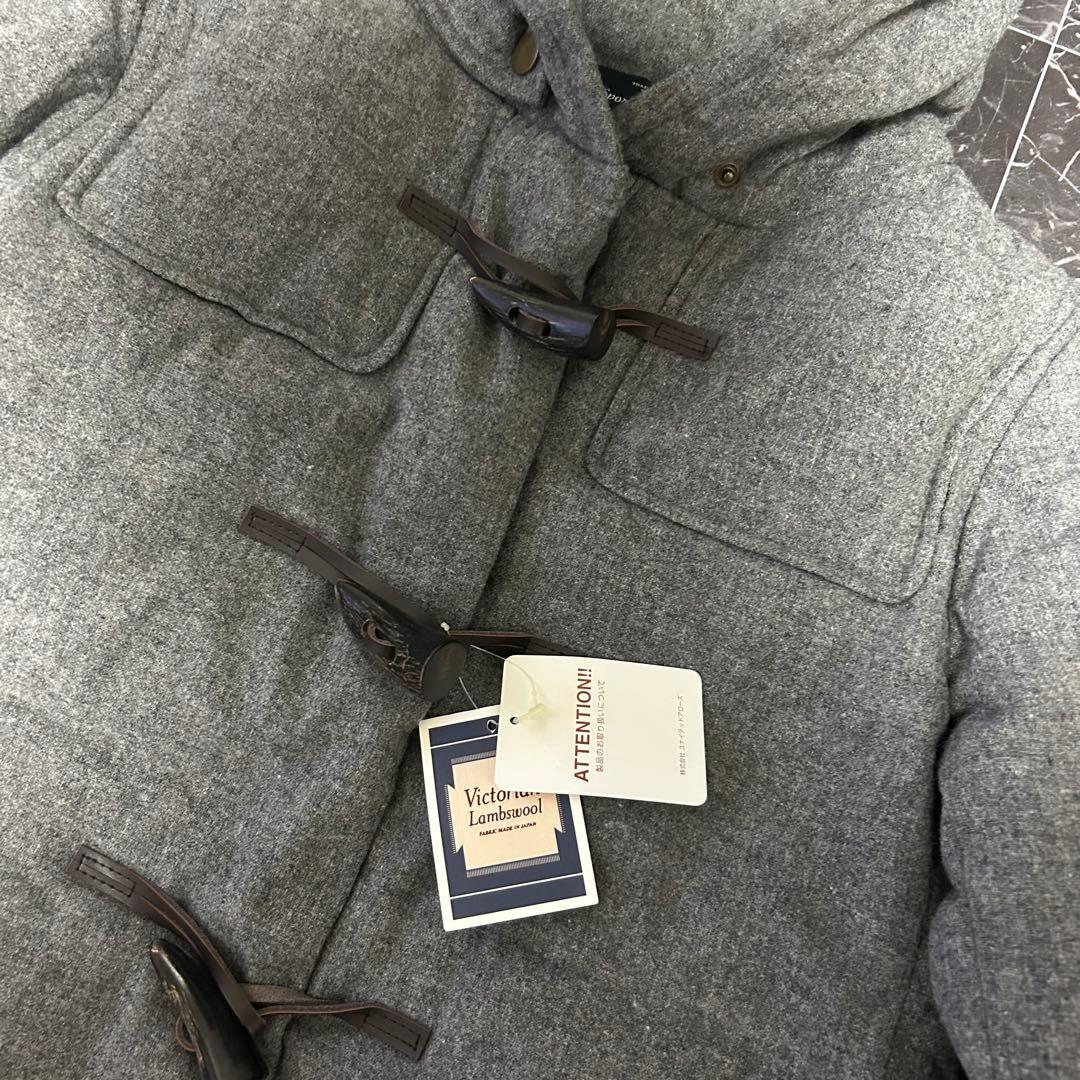 ユナイテッドアローズ　ダウンロングコート　ダッフルコート　ウール　グレー　38