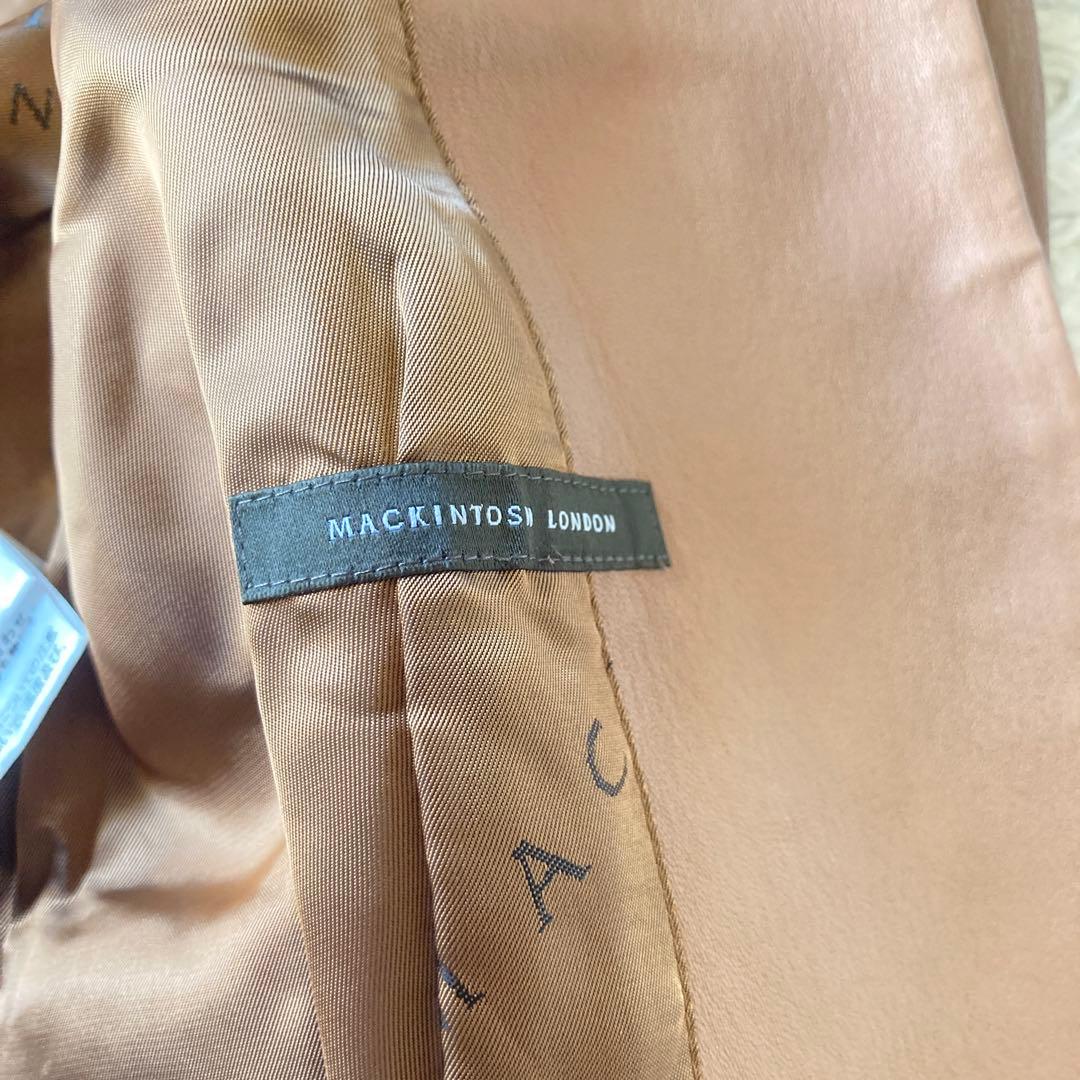 未使用に近い　マッキントッシュロンドン　本革ラムレザージャケット　ブラウン