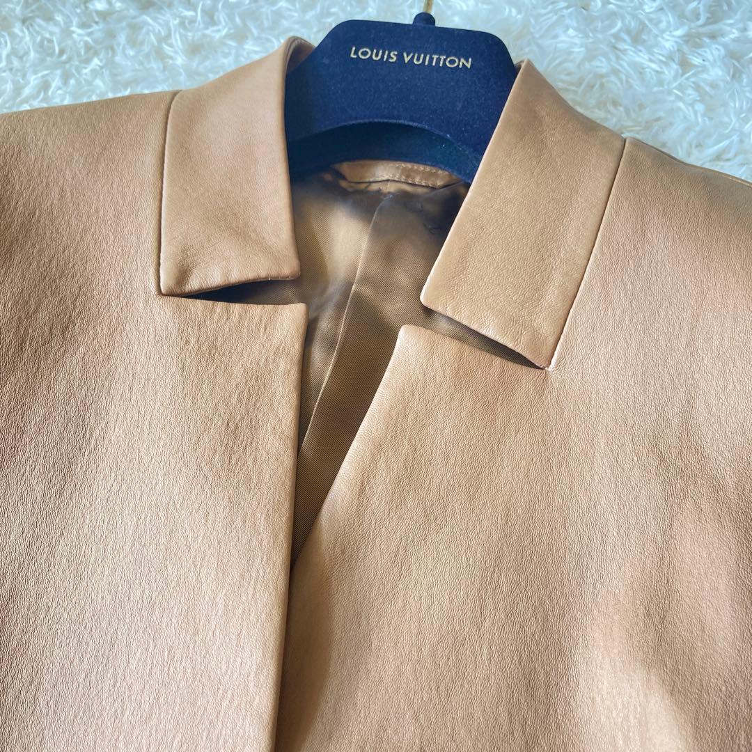 未使用に近い　マッキントッシュロンドン　本革ラムレザージャケット　ブラウン