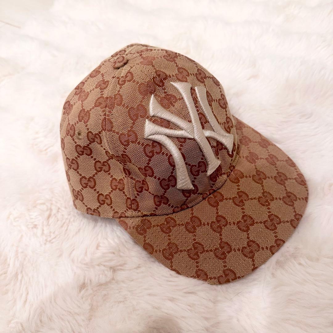 GUCCI×ヤンキース コラボ GG柄キャップ