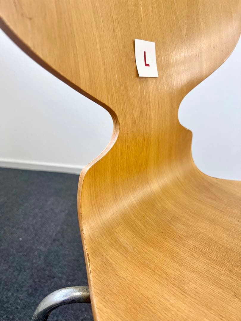 アルネヤコブセンアントチェア パーツ不足1脚 ブランドシール有り【管理番号:L】