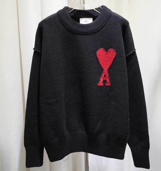 新品 アミパリス Amiparis ブラック ニットセーター L 男女兼用