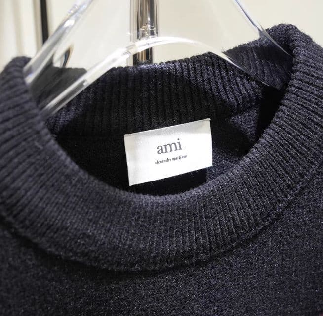 新品 アミパリス Amiparis ブラック ニットセーター L 男女兼用