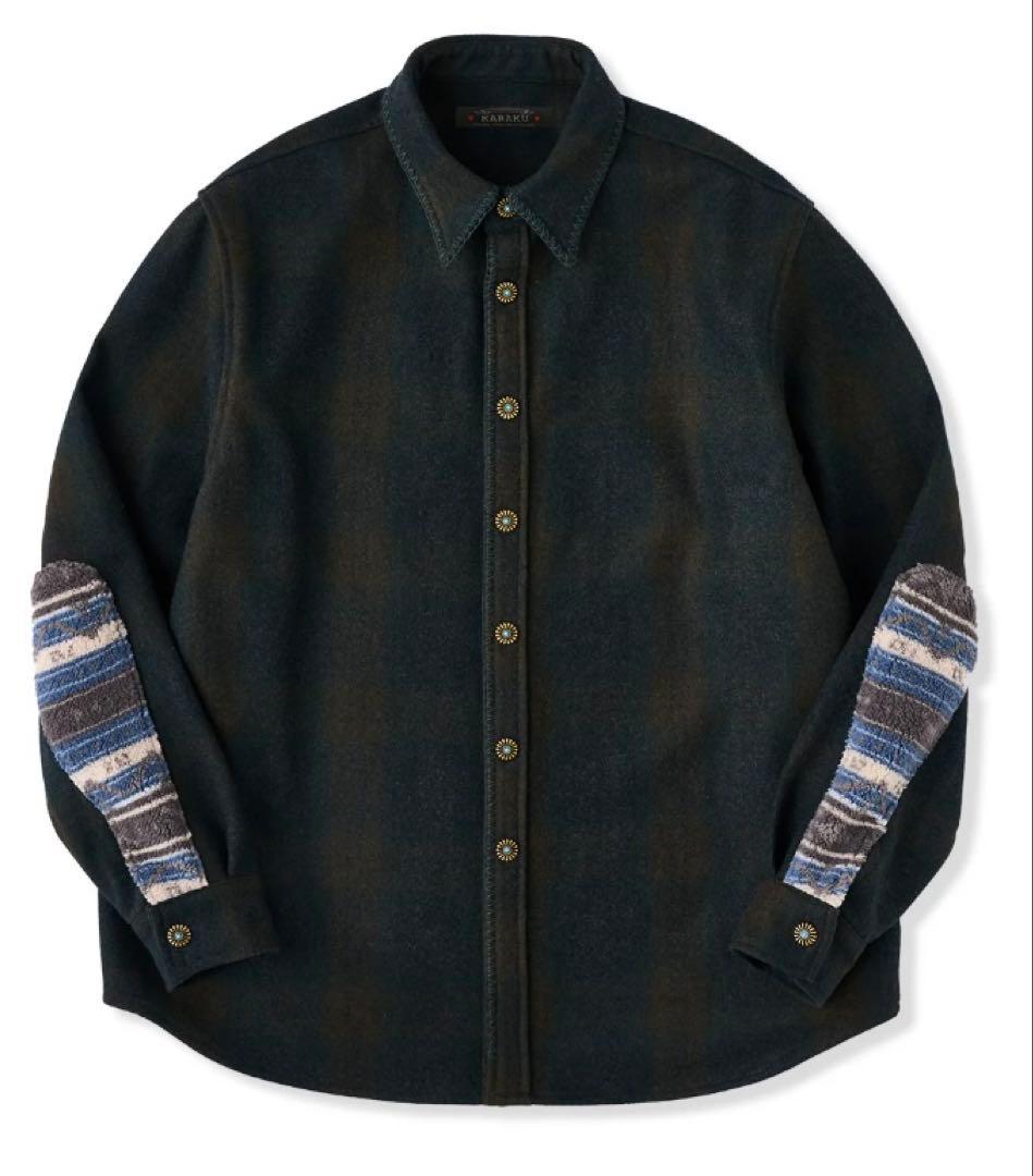 パ*ロ様 karakuオーダーメイドコンチョボタンエスニック柄パッチツイードチェ