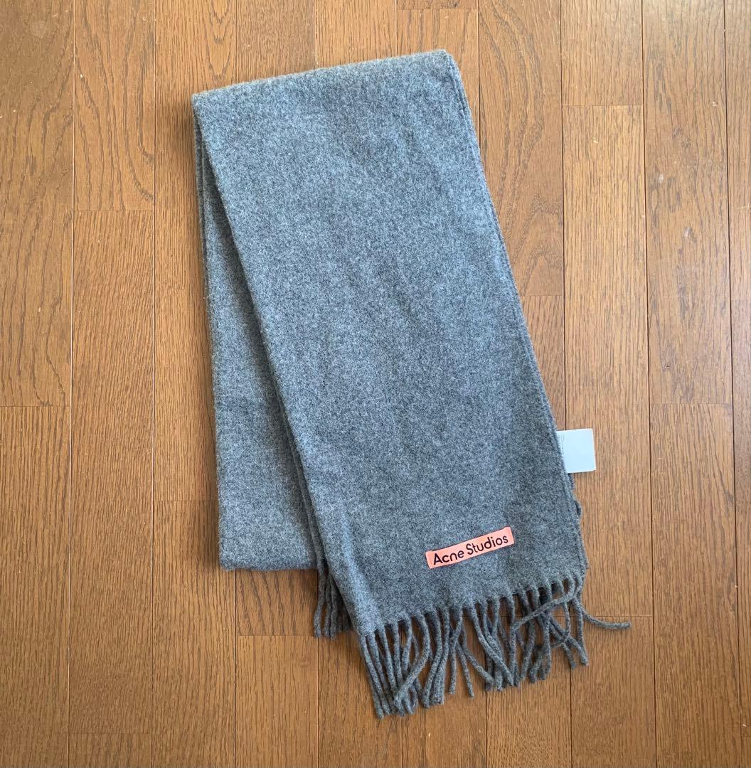 Acne Studios グレー ウールマフラー 200x45cm 美品