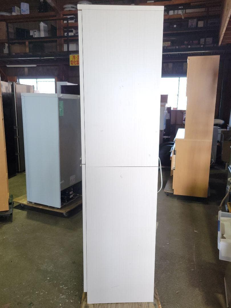 レンジボード フラップ扉収納付き キッチンボード ホワイト　食器棚