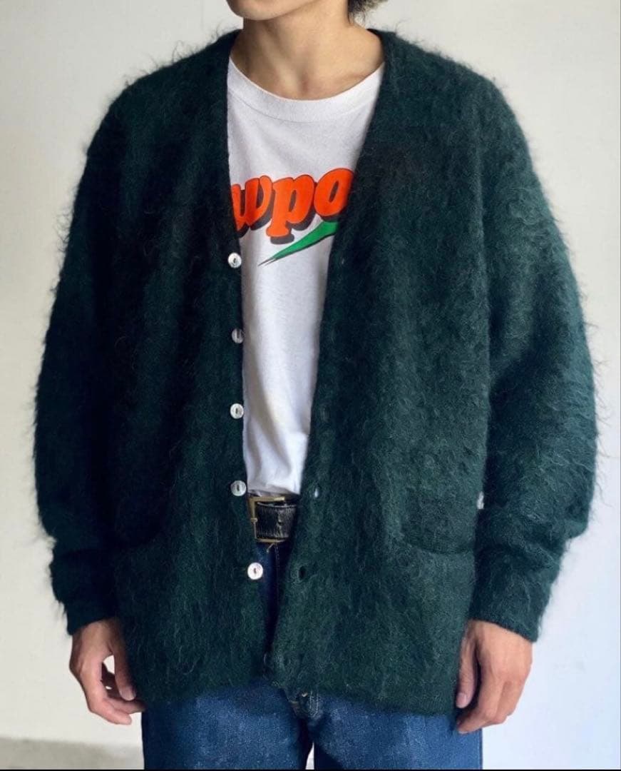 【早い物勝ち！】lemontea FRAGILE モヘアカーディガン グリーン