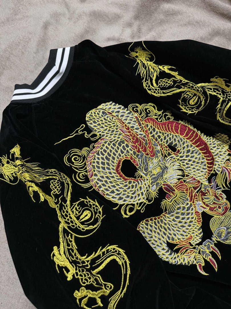 未使用 MOON EYES 別珍 龍日本 スカジャン unisex 美品 限定