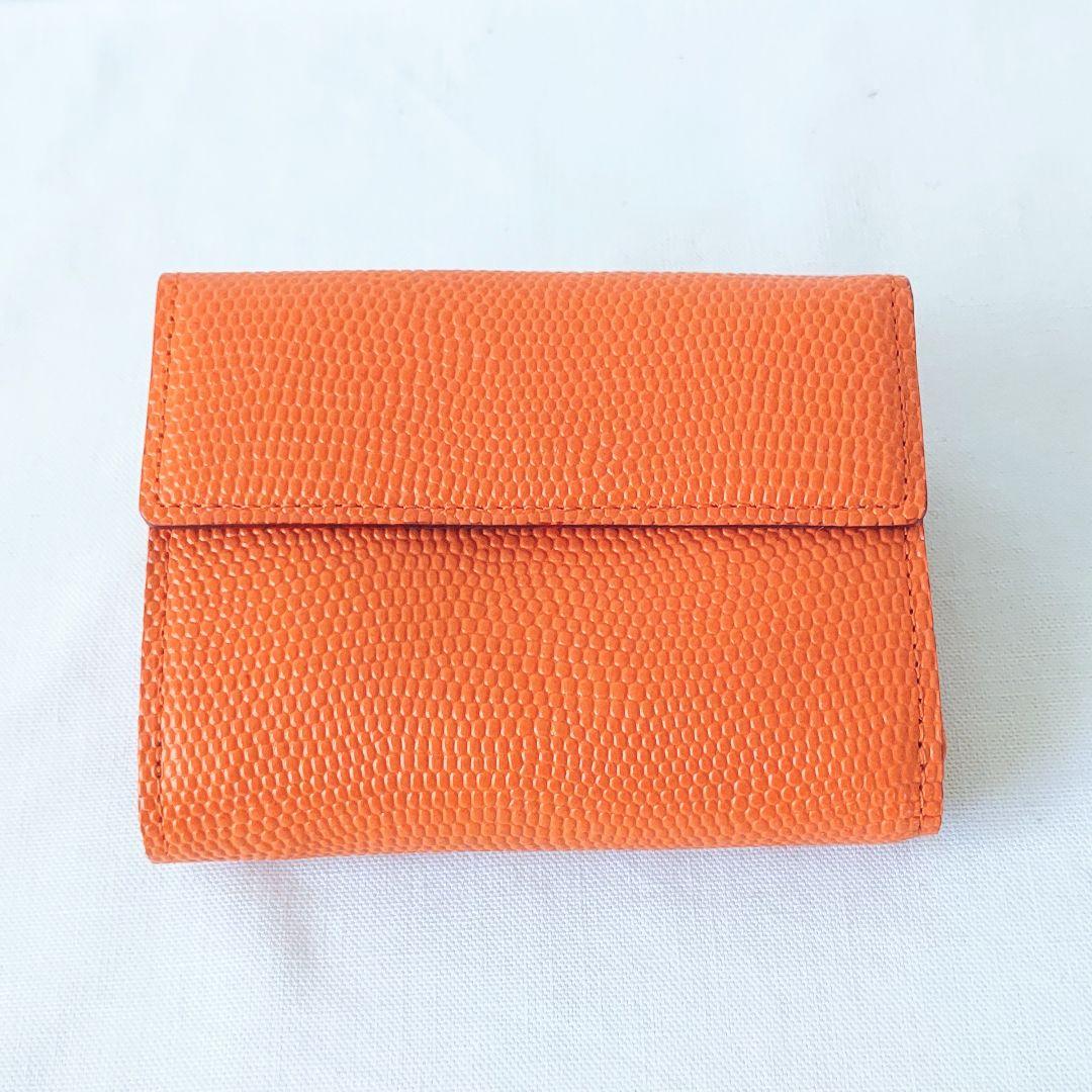 Epoi オレンジ レザー 三つ折り財布