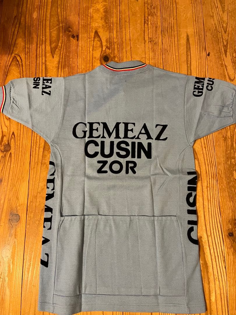 カステリ ビンテージサイクルジャージ ブルー半袖 M