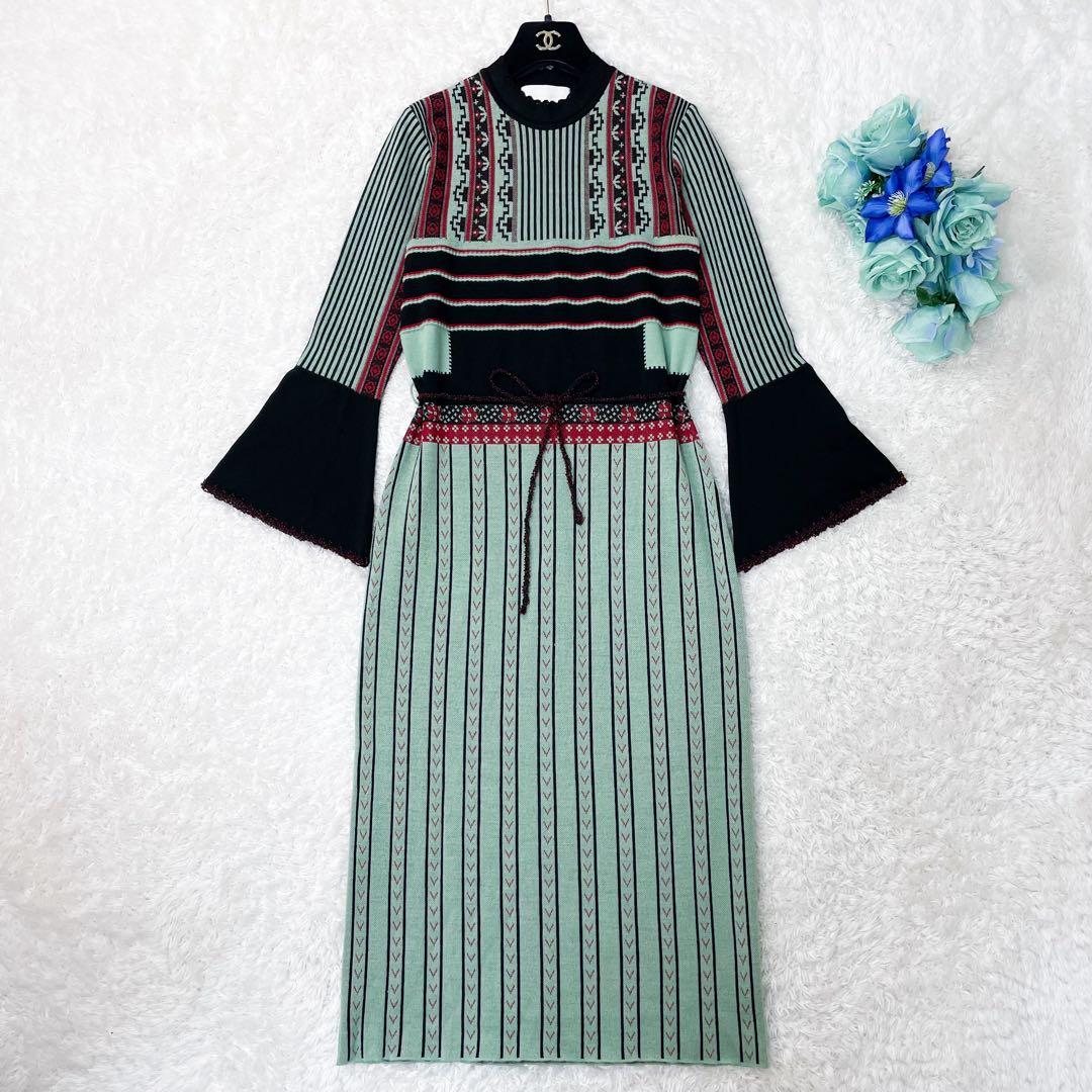 極美品 mame kurogouchi ニットワンピース 完売品 ジャガード