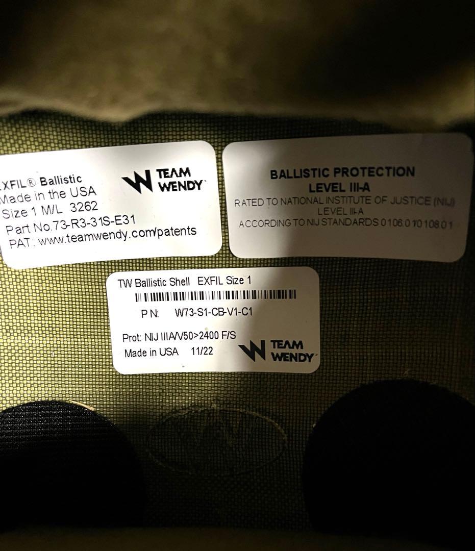 激アツ 米軍実物 WENDY EXFIL BALLISTIC ヘルメット M-L