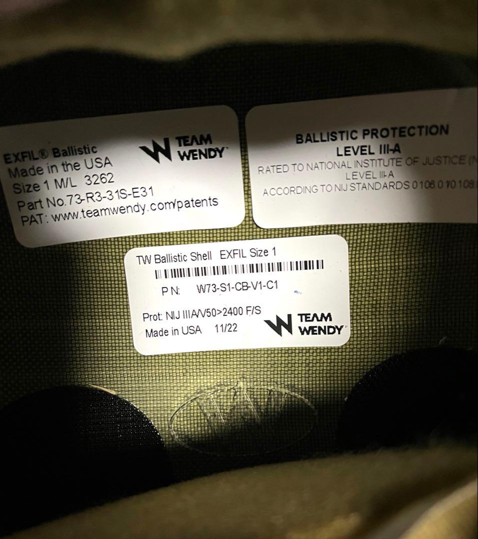激アツ 米軍実物 WENDY EXFIL BALLISTIC ヘルメット M-L