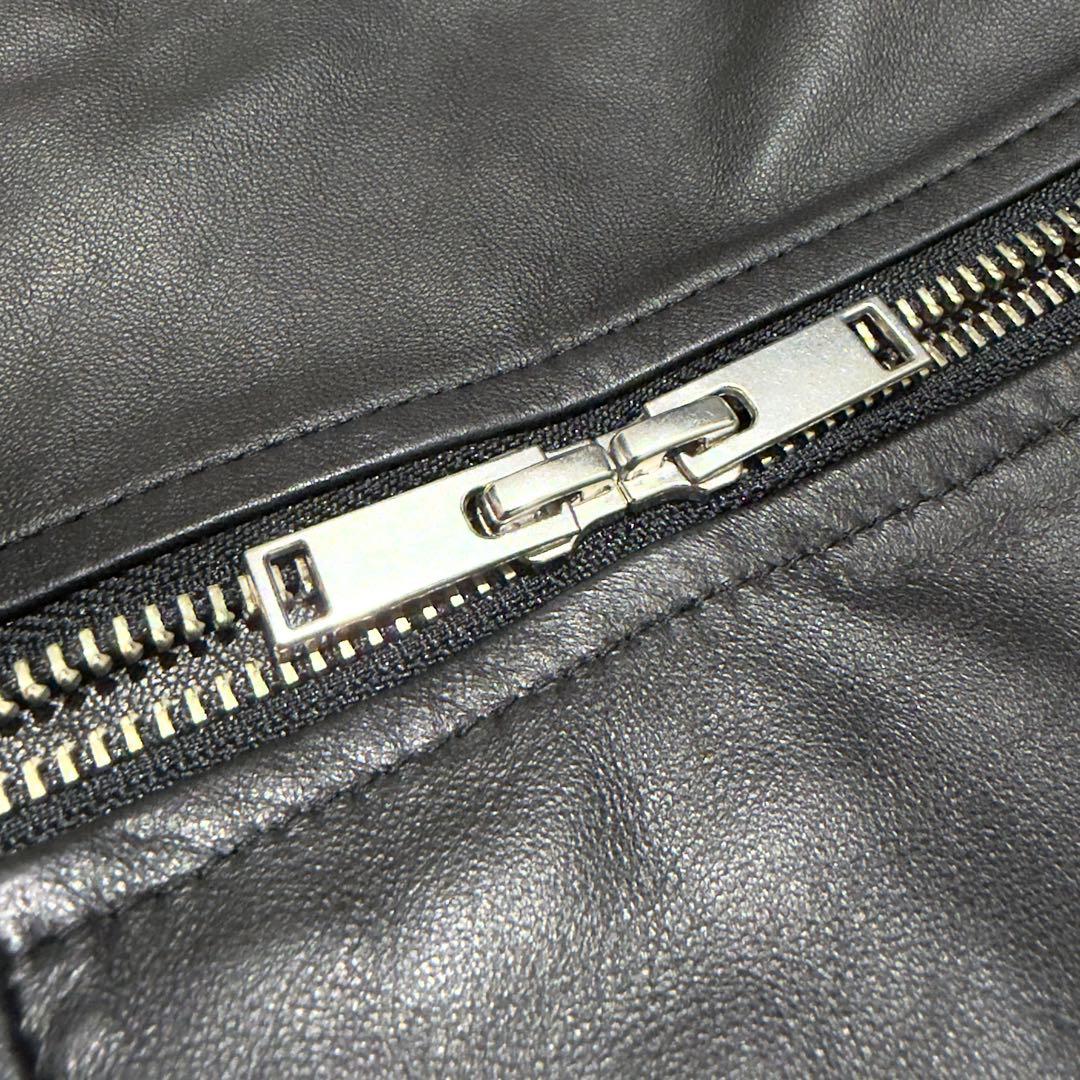 ほぼ新品✨ユナイテッドアローズ ダブルライダース ノーカラー ラムレザー L