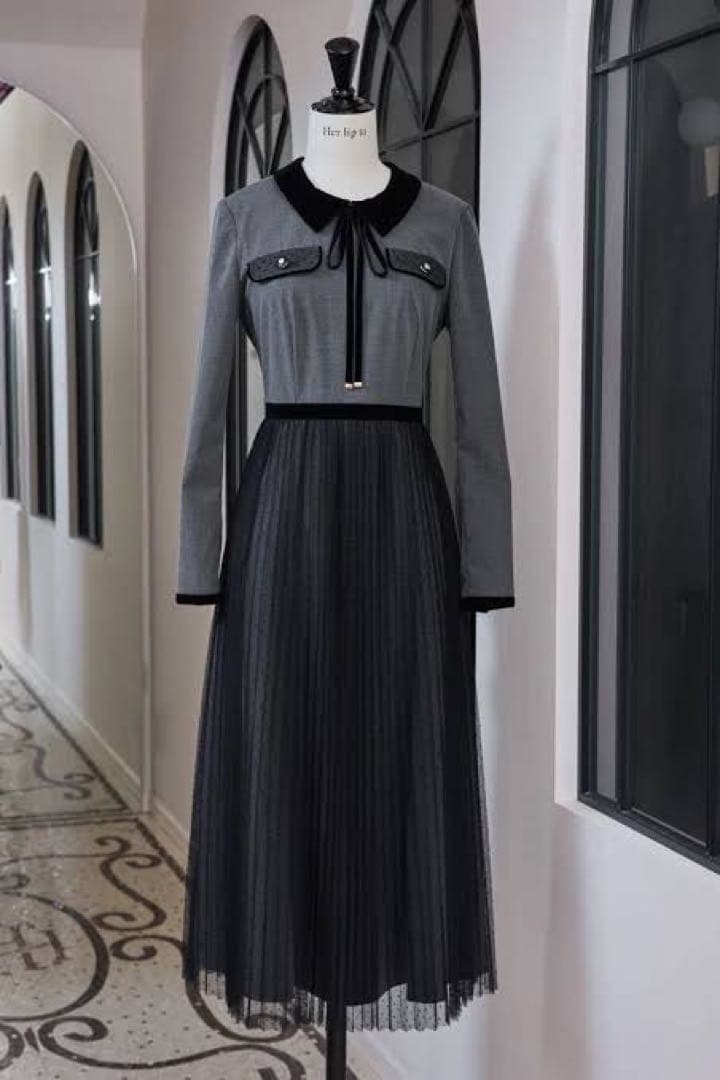 【美品】Her lip to Garnier Pleated Dress