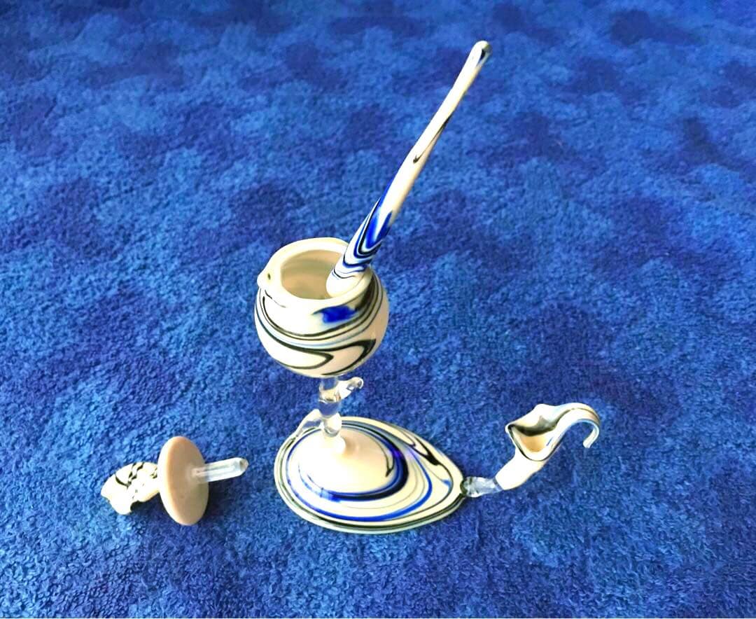 ベネチアガラス壺とペン(メルカリ専用)