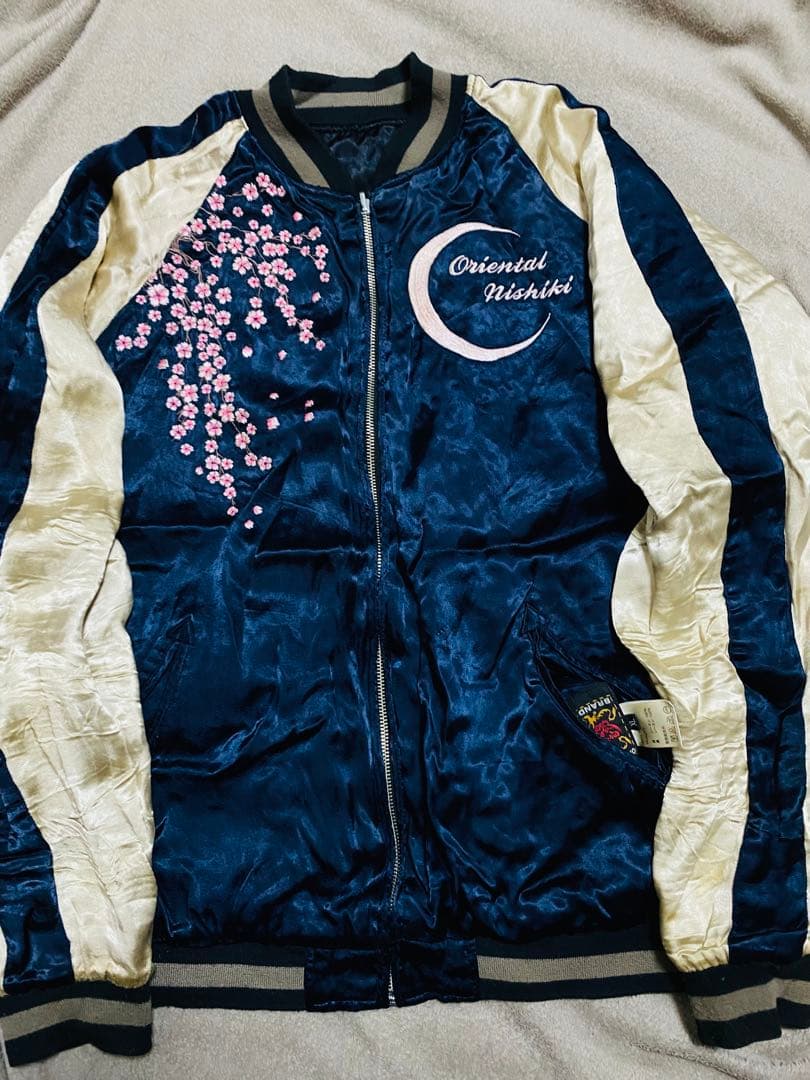 ORIENTAL ２面用 龍 桜 日本限定 スカジャン unisex レーヨン