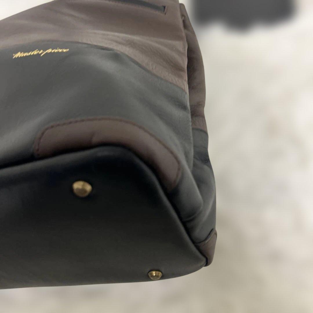 【美品】マスターピース　トートバッグ　Gloss ver.2　オールレザー