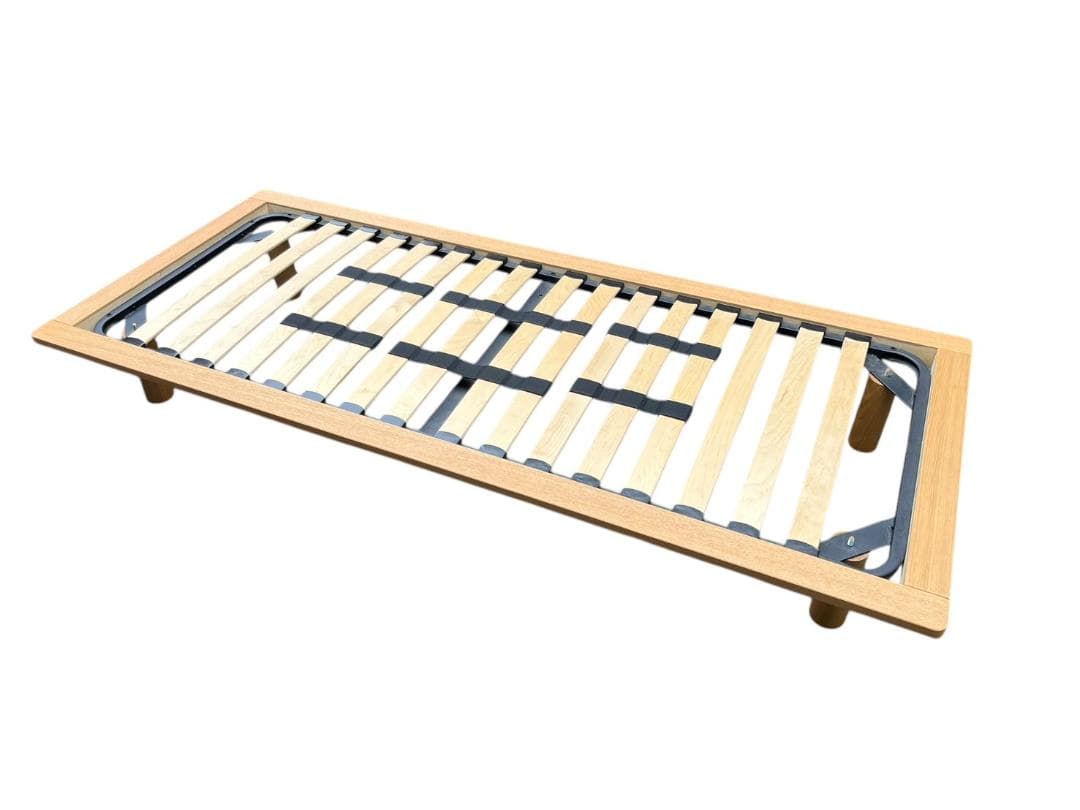 無印 ベッドフレーム オーク材 木製　セミシングル 美品