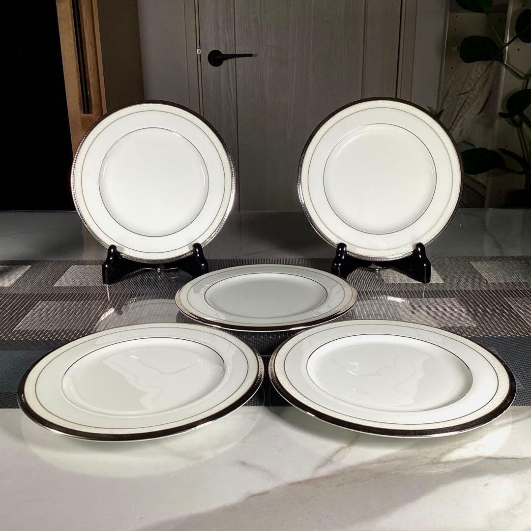 Noritake 『CHAMPAGNE PEARLS』　17.5cm 皿　5枚