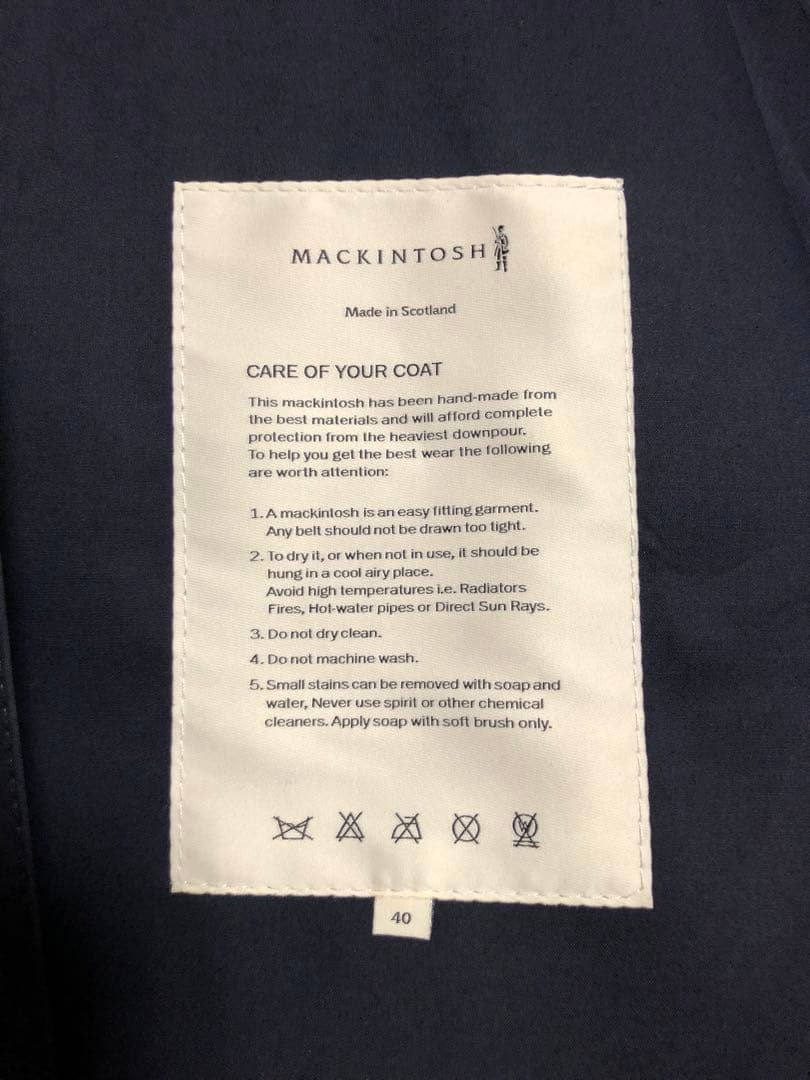 Mackintosh ダンケルド ネイビー サイズ40 ゴム引き