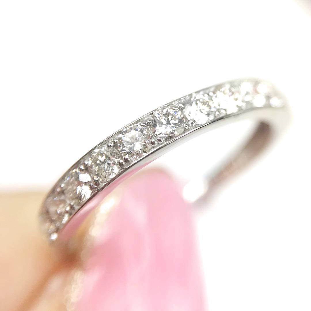 0.50ct 上質天然ダイヤモンド　PT950 エタニティリング