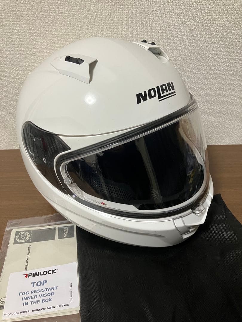 NOLAN N60-6 メタルホワイト pinlock付き