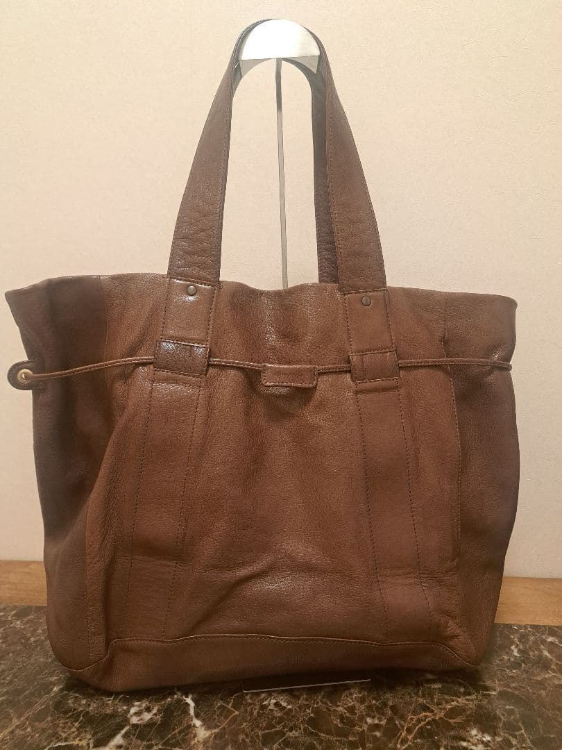 【未使用】メンズ　dan genten ブラウンレザートートバッグ