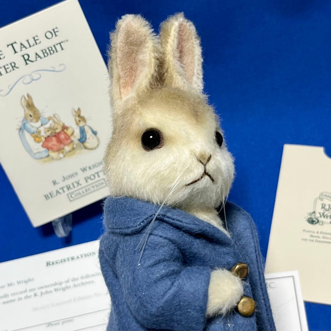 レア☆新品同様☆8\"ピーターラビット☆箱・証明書付☆R.ジョン・ライト