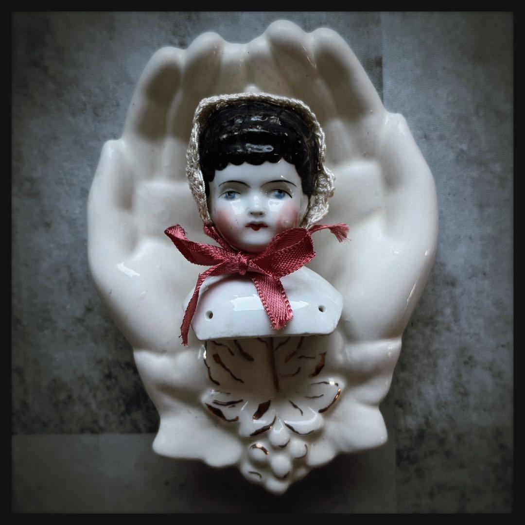 レアアンティーク チャイナヘッドドール　 ヘッドパーツ