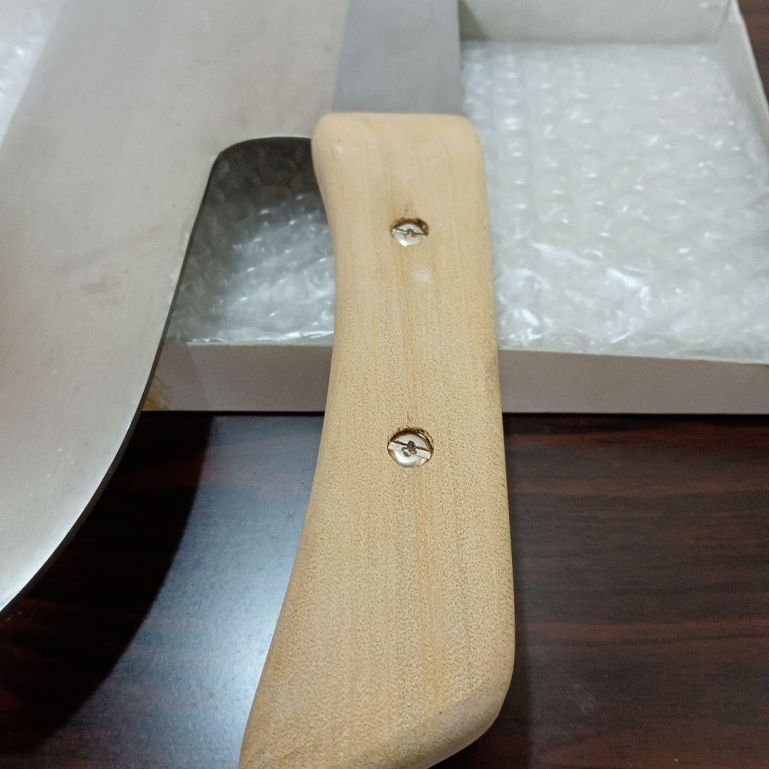 12-139　右利き　豊蔵 特選そば切り包丁 約30.5cm 手打青紙磨　桧割柄