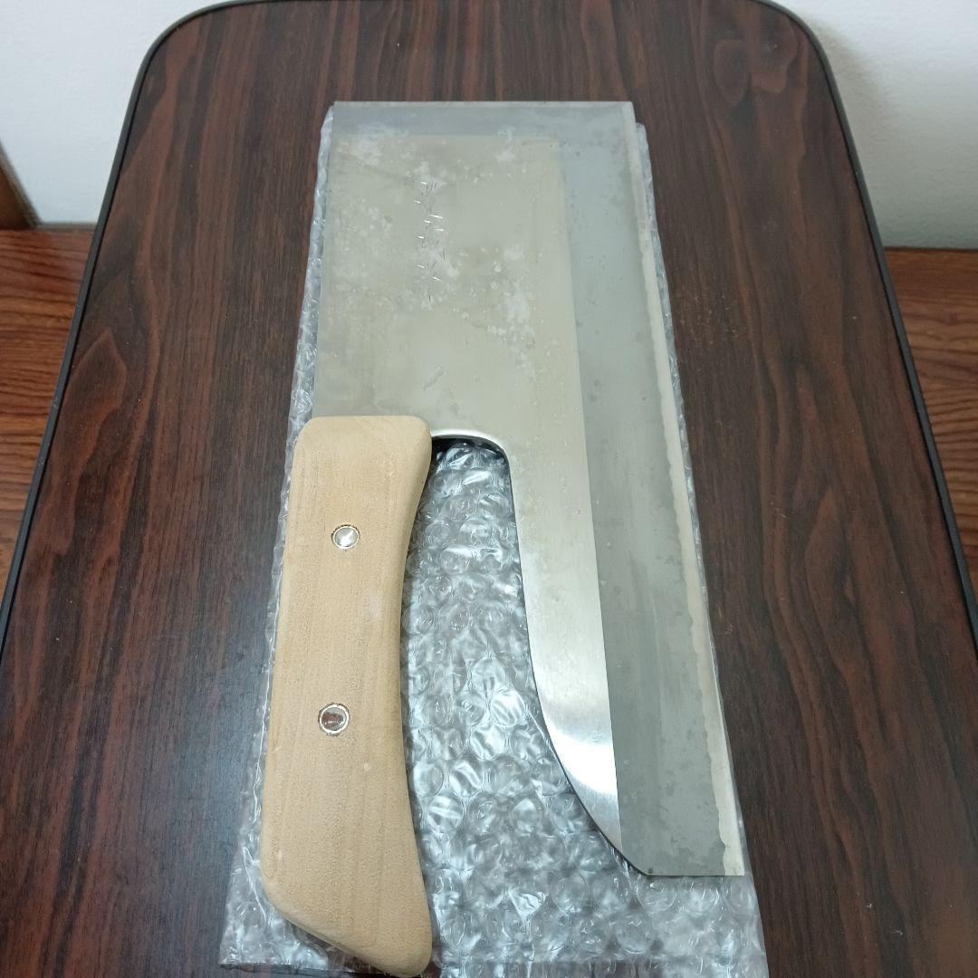 12-139　右利き　豊蔵 特選そば切り包丁 約30.5cm 手打青紙磨　桧割柄