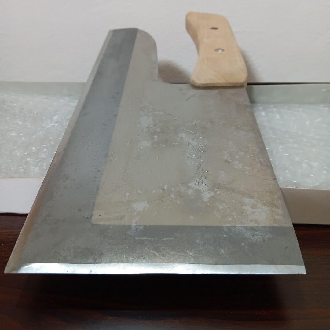 12-139　右利き　豊蔵 特選そば切り包丁 約30.5cm 手打青紙磨　桧割柄