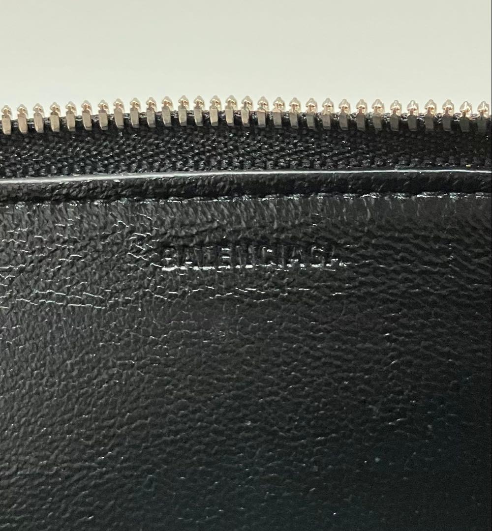 ⭐️ 極美品 バレンシアガ エブリデイ ロゴ ラウンドファスナー 長財布 ブラック