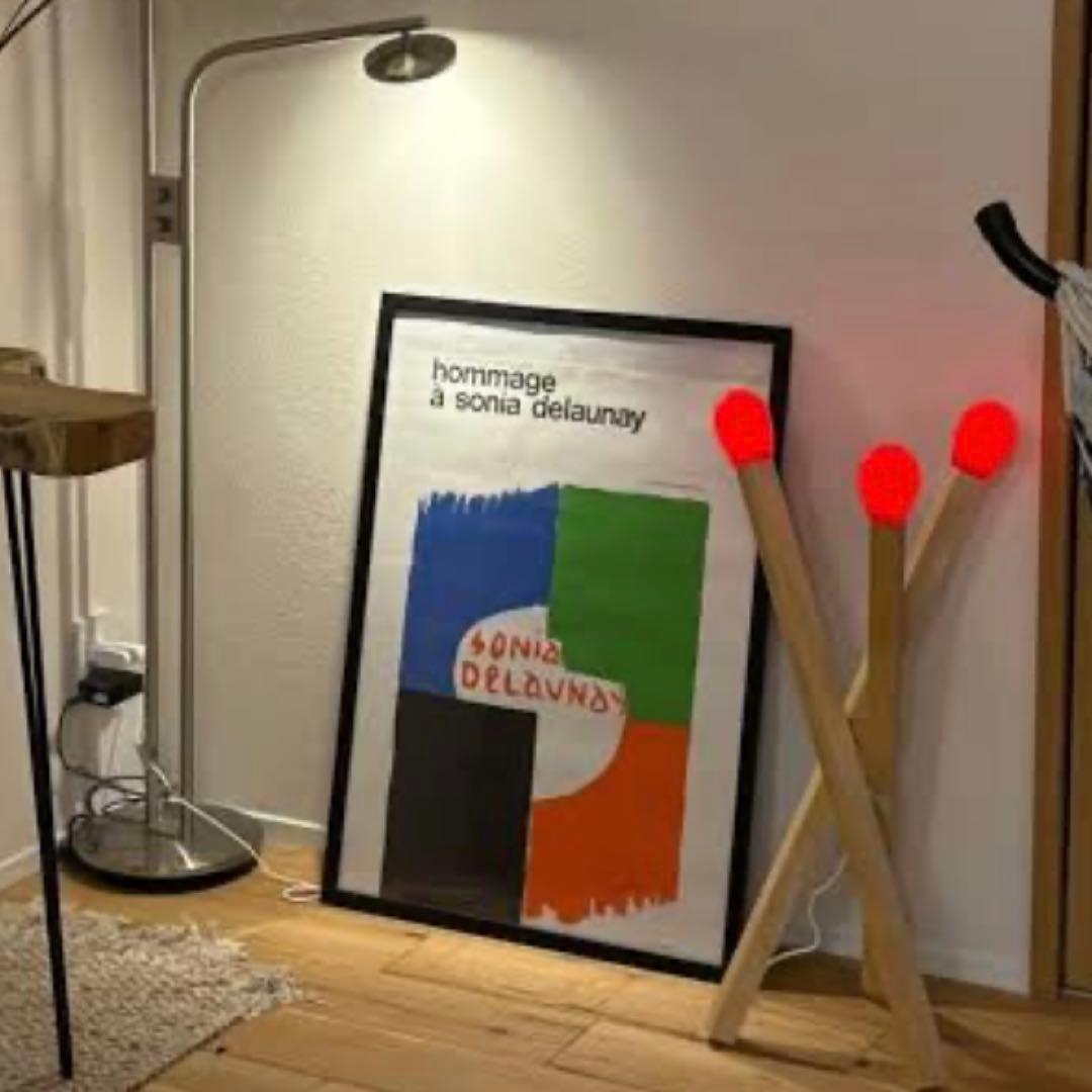 IKEA STRÅLA ストローラ LEDフロアランプ マッチ棒 木製 限定照明