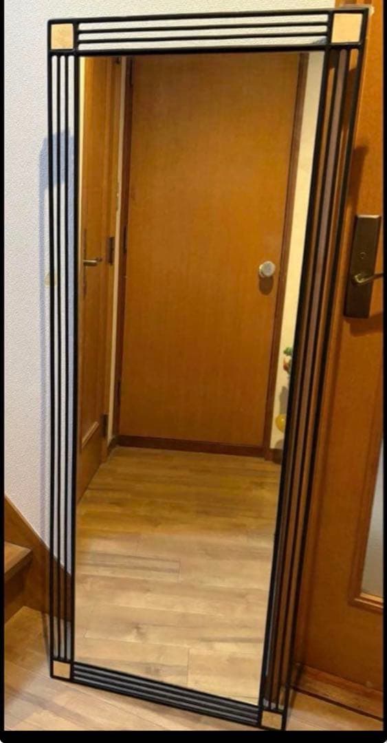 アンティーク　ウォールミラー　アイアンミラー