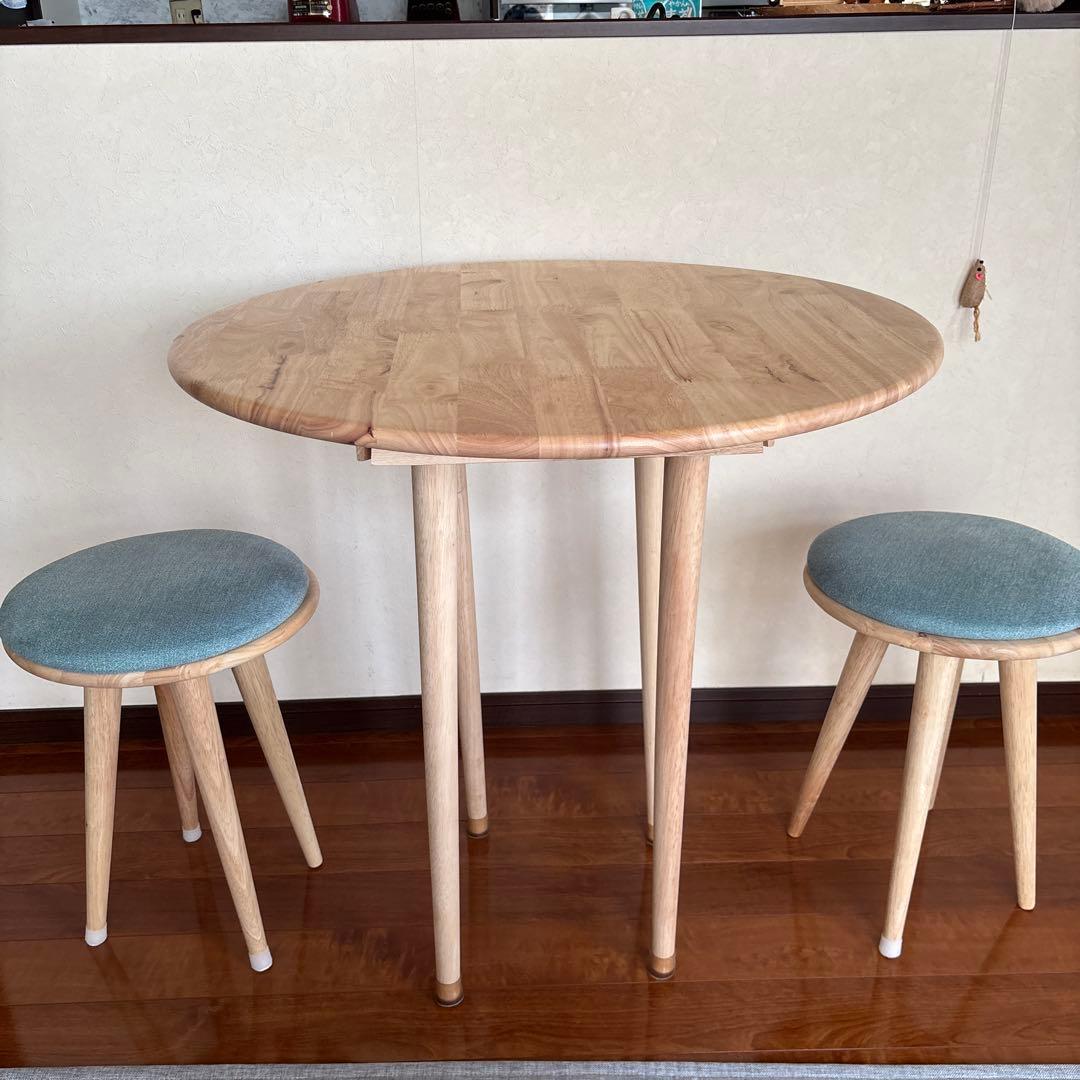 丸テーブル、椅子セット