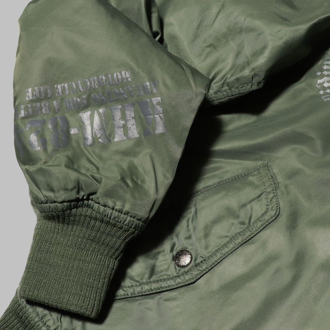 L★SIMPSON★MA-1 フライトジャケット★ワッペン 刺繍★バイク★L2A