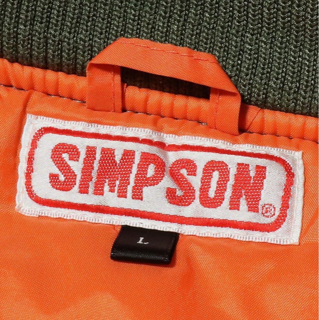 L★SIMPSON★MA-1 フライトジャケット★ワッペン 刺繍★バイク★L2A