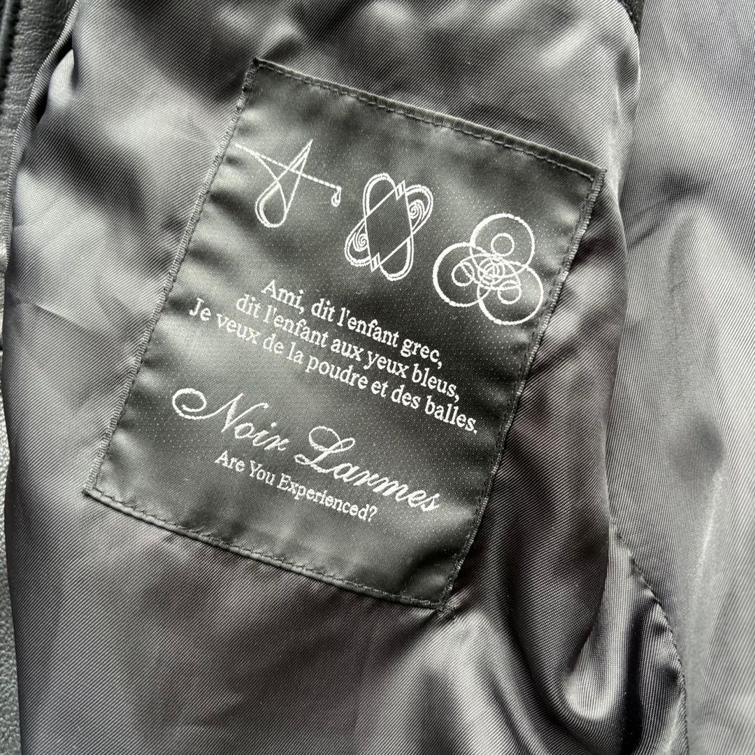 【Noir Larmes】イタリアラムレザー シングルライダースジャケット48