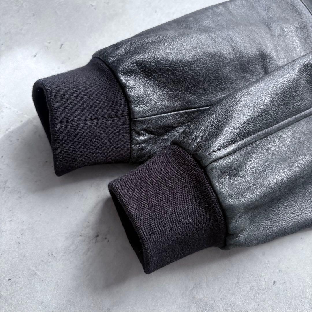 【Noir Larmes】イタリアラムレザー シングルライダースジャケット48