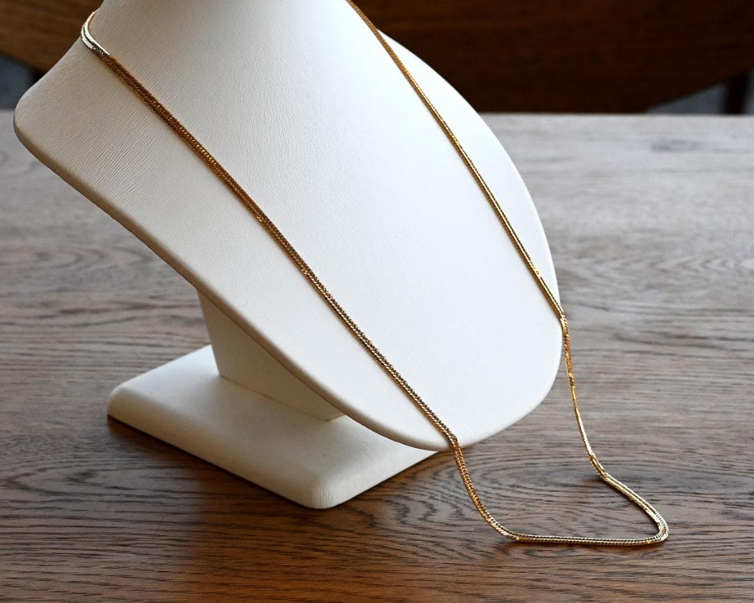 18金喜平ネックレス12面トリプル14.5g60cm造幣局検定マーク刻印入