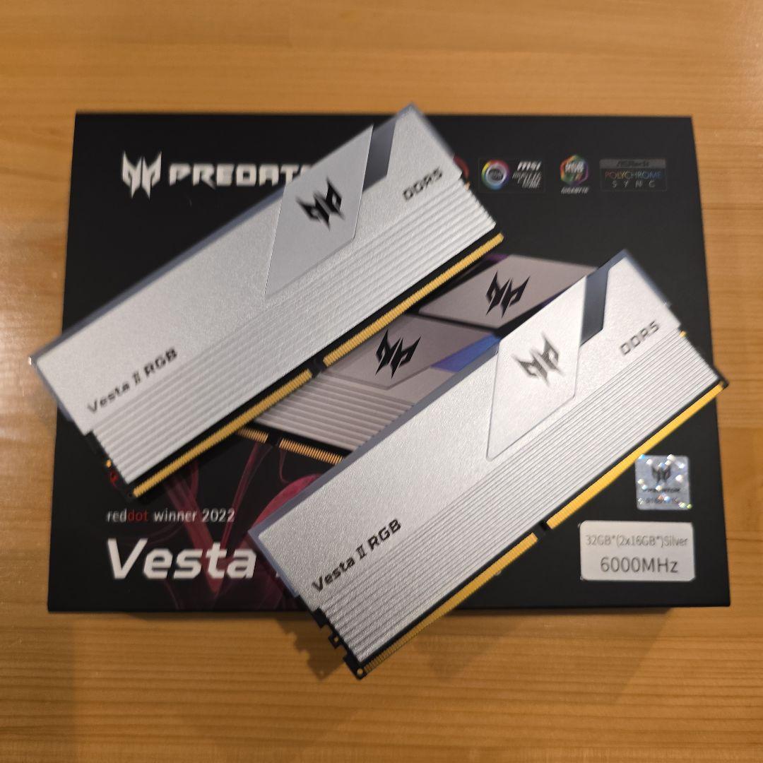 メモリー Predator Vesta II DDR5 6000MHz 32GB
