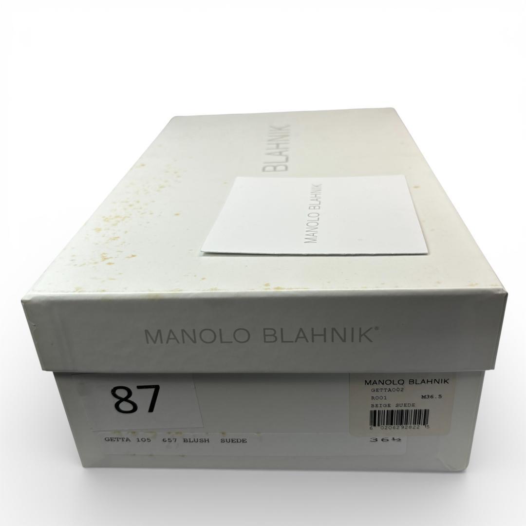 新品級 マノロブラニク ベージュ ストラップパンプス 36.5 23.5cm