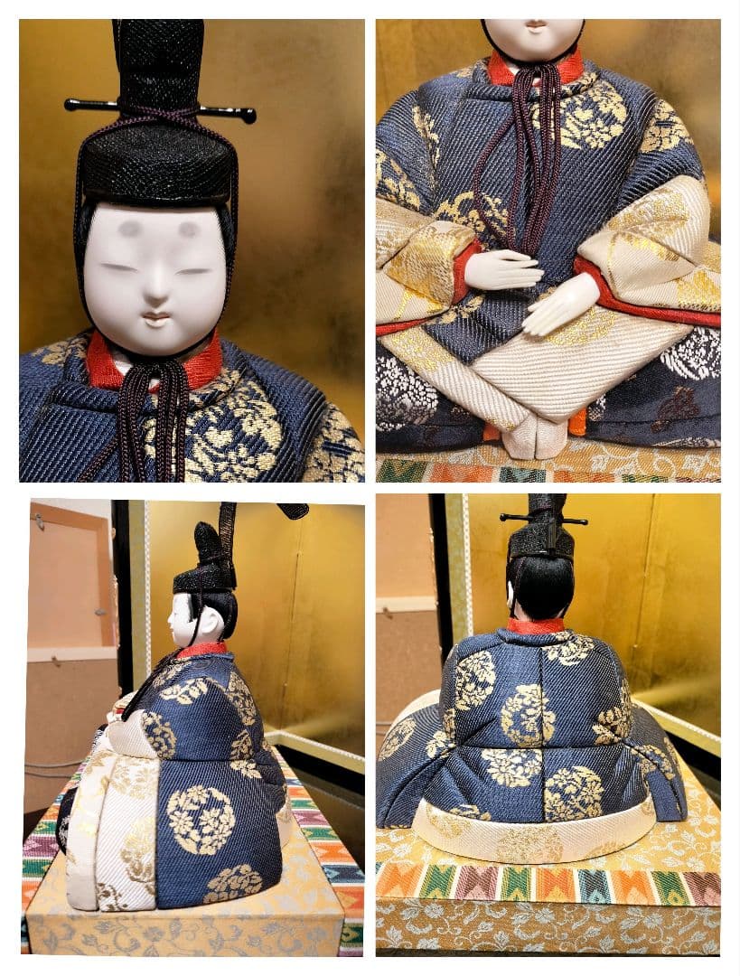 真多呂人形　桃山雛 金箔柄屏風