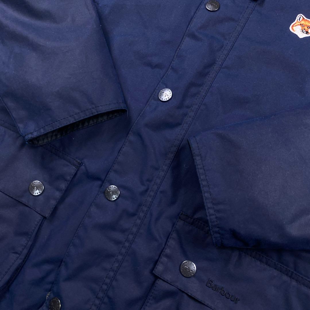 未使用品 Barbour メゾンキツネ ワックスジャケット S ビューフォート