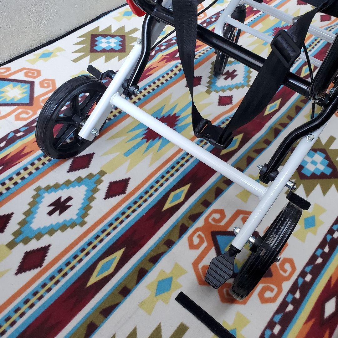 Y037 介助用車椅子 軽量 コンパクト 介助ブレーキ付 ノーパンクタイヤ 介護