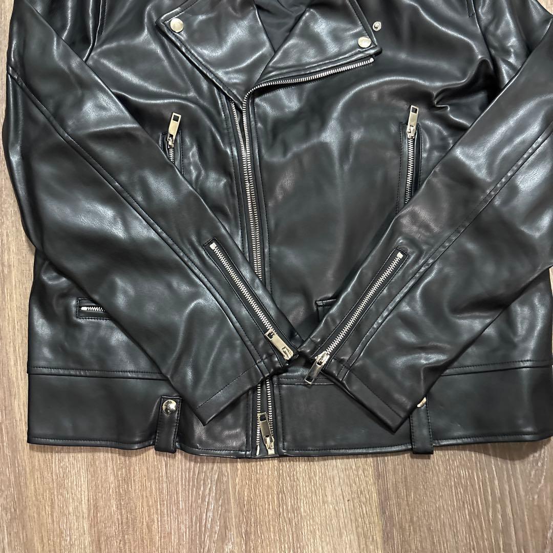 ブランド不明　ダブルライダースジャケット