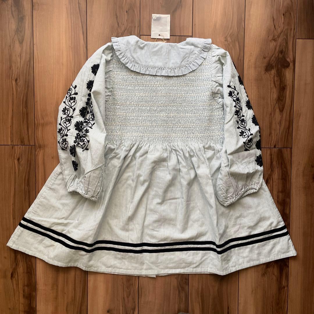 新品　bonjour diary 23aw stripe tunic 12y